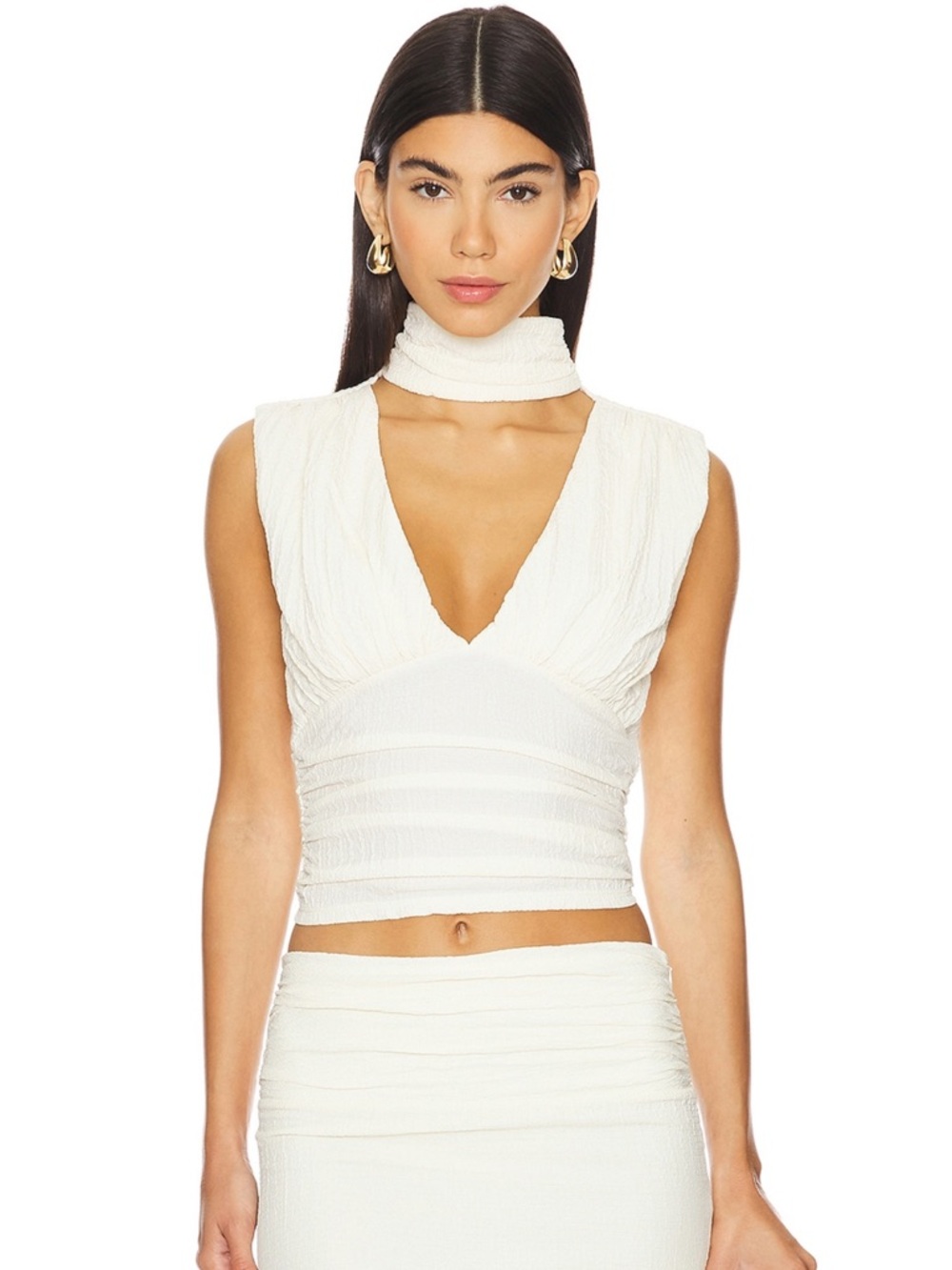 Camila Coelho | Vale Top in Light Cream | Size L